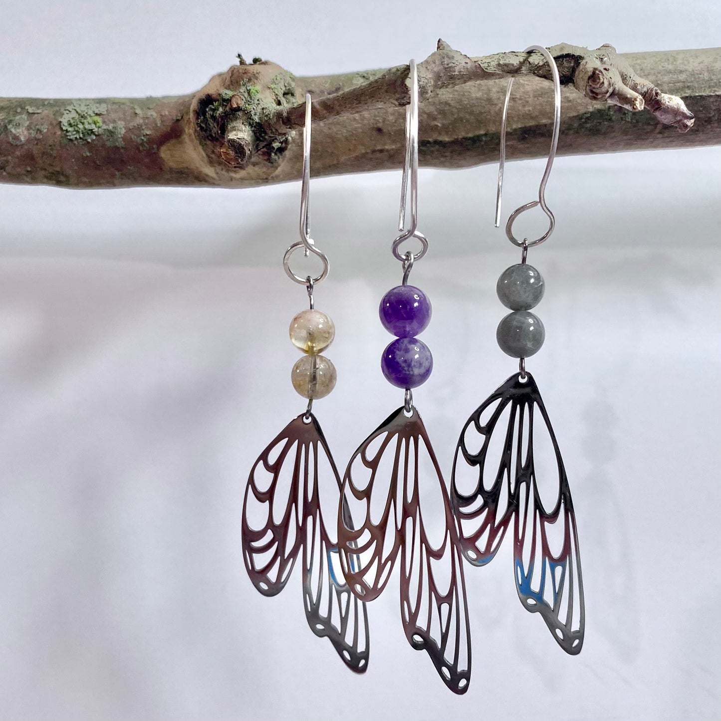 Citrine Butterfly Earrings