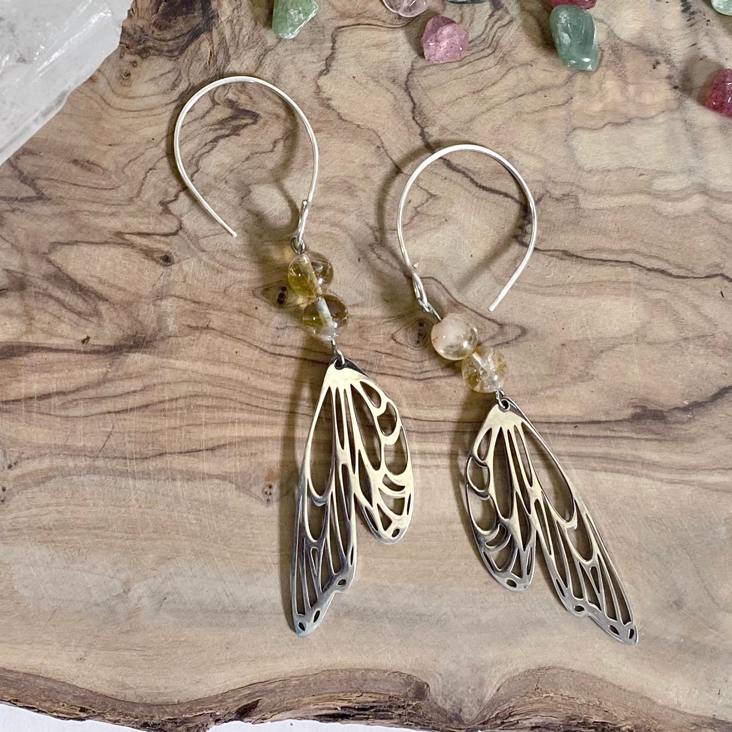 Citrine Butterfly Earrings